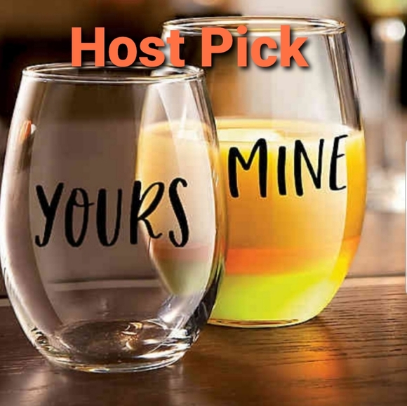 Other - 🎉HP🎉🆕️Mine and Yours stemless wine glasses
